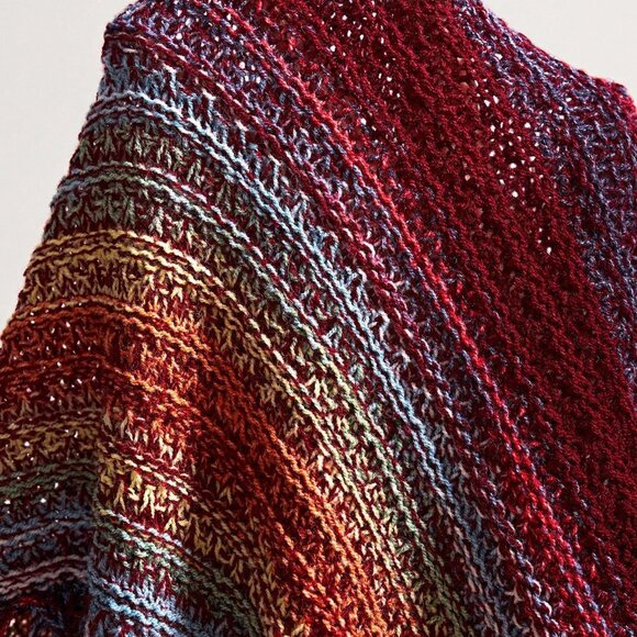 Multicolor Casual Women's Striped Off Shoulder Long Sleeve Blouse - Picture 8 of 8